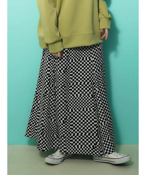 Green　Parks（グリーンパークス）の「・SUGAR SPOON チェッカーptマーメイドスカート（スカート・レディース・オフホワイト/ベージュ/ブルー・FREE）」の22枚目の写真