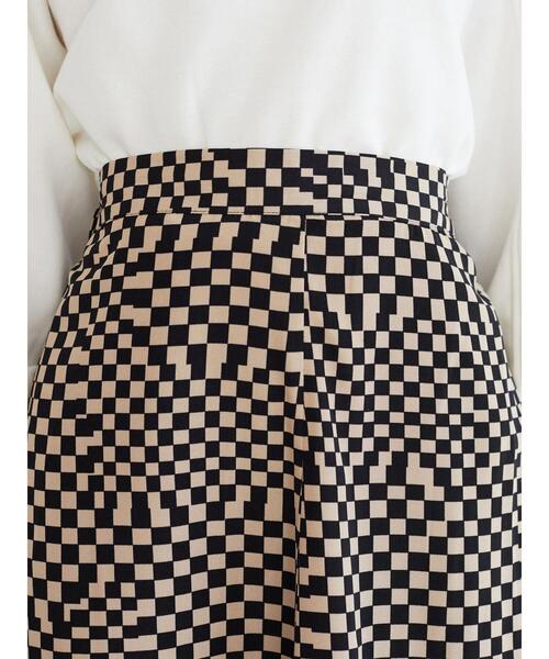 Green　Parks（グリーンパークス）の「・SUGAR SPOON チェッカーptマーメイドスカート（スカート・レディース・オフホワイト/ベージュ/ブルー・FREE）」の14枚目の写真