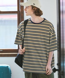 EMMA CLOTHES | オーバーサイズ オリジナルボーダー ワイドS/Sカットソー EMMA CLOTHES 2022SS(Tシャツ/カットソー)