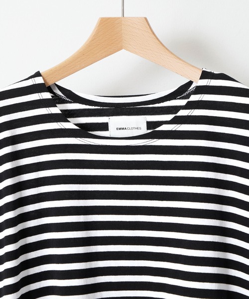EMMA CLOTHES(エマクローズ)の「オーバーサイズ オリジナルマルチボーダー ワイドS/Sカットソー EMMA CLOTHES(Tシャツ/カットソー・メンズ・ホワイト/ブラック/ブルー/グリーン系/ブルー系/グリーン系2/レッド系/ホワイト系・M/L)」の21枚目の写真