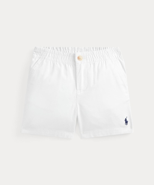 POLO RALPH LAUREN CHILDRENSWEAR(ポロ ラルフ ローレン チルドレンズウェア)の「リラックスド フィット フレックス アブレージョン ツイル ショートパンツ(その他パンツ・キッズ・ホワイト・12M/18M/24M)」の1枚目の写真