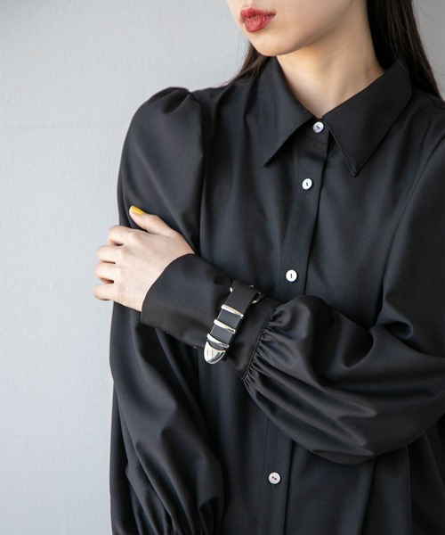 HARE（ハレ）の「ベルトデザインバングル(HARE)（バングル/リストバンド・レディース・ブラック/クリア・FREE）」の7枚目の写真