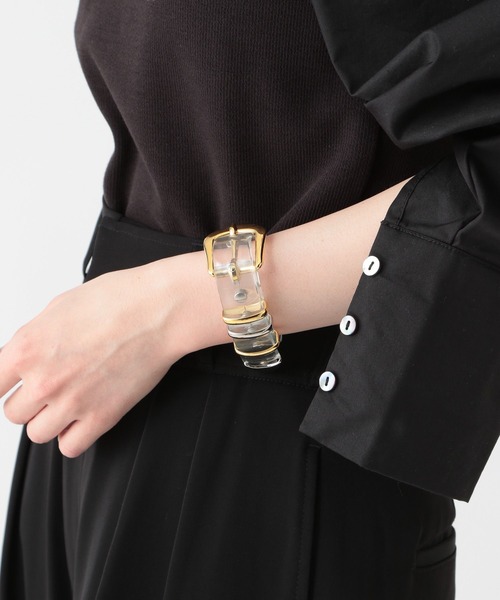 HARE（ハレ）の「ベルトデザインバングル(HARE)（バングル/リストバンド・レディース・ブラック/クリア・FREE）」の9枚目の写真