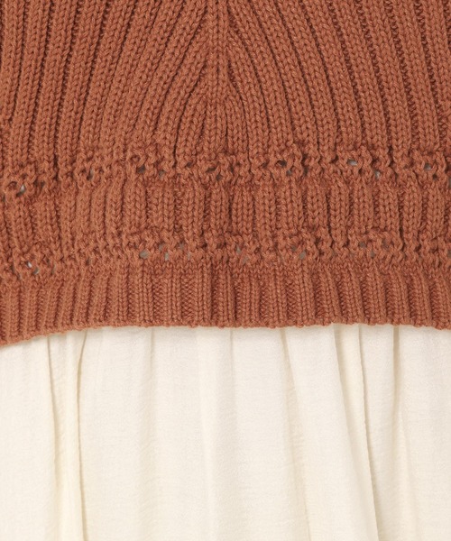 mysty woman（ミスティウーマン）の「ビスチェ×ミニワンピセット 277813（ワンピース・レディース・オレンジ/アイボリー/チャコール・FREE）」の20枚目の写真