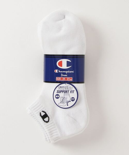 Champion（チャンピオン）の「【Champion/チャンピオン】メンズ レディース 【３足組】 スニーカーインソックス【ハーフパイル】（ソックス/靴下・メンズ・ホワイト/ブラック/シルバーグレー・SMALL/MEDIUM）」の7枚目の写真