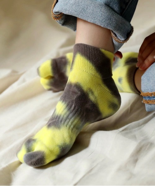NODAL（ノーダル）の「NODAL/ノーダル TIEDYE SHORT SOCKS（ソックス/靴下・メンズ・ブルー/レッド/クリーム/グリーン/ネイビー/イエロー/チャコールグレー/ピンク/パープル/ライトグリーン・FREE）」の7枚目の写真