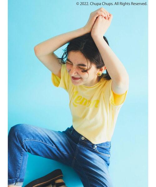 earth music&ecology（アースミュージックアンドエコロジー）の「ｃｈｕｐａ　ｃｈｕｐｓ　チュニックＴシャツ（チュニック・レディース・パープル/ブラウン/ピンク/イエロー/グリーン/アイボリー・FREE）」の7枚目の写真