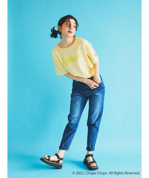 earth music&ecology（アースミュージックアンドエコロジー）の「ｃｈｕｐａ　ｃｈｕｐｓ　チュニックＴシャツ（チュニック・レディース・パープル/ブラウン/ピンク/イエロー/グリーン/アイボリー・FREE）」の8枚目の写真