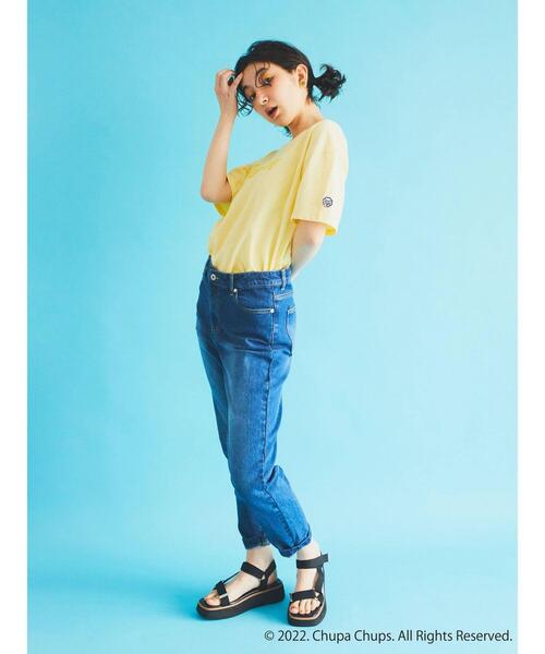 earth music&ecology（アースミュージックアンドエコロジー）の「ｃｈｕｐａ　ｃｈｕｐｓ　チュニックＴシャツ（チュニック・レディース・パープル/ブラウン/ピンク/イエロー/グリーン/アイボリー・FREE）」の9枚目の写真