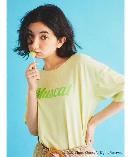 earth music&ecology（アースミュージックアンドエコロジー）の「ｃｈｕｐａ　ｃｈｕｐｓ　チュニックＴシャツ（チュニック・レディース・パープル/ブラウン/ピンク/イエロー/グリーン/アイボリー・FREE）」の10枚目の写真