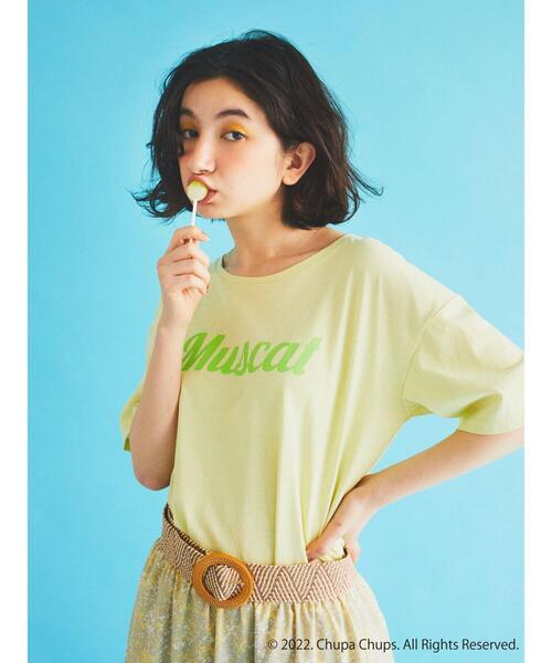 earth music&ecology（アースミュージックアンドエコロジー）の「ｃｈｕｐａ　ｃｈｕｐｓ　チュニックＴシャツ（チュニック・レディース・パープル/ブラウン/ピンク/イエロー/グリーン/アイボリー・FREE）」の11枚目の写真