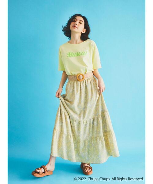 earth music&ecology（アースミュージックアンドエコロジー）の「ｃｈｕｐａ　ｃｈｕｐｓ　チュニックＴシャツ（チュニック・レディース・パープル/ブラウン/ピンク/イエロー/グリーン/アイボリー・FREE）」の12枚目の写真