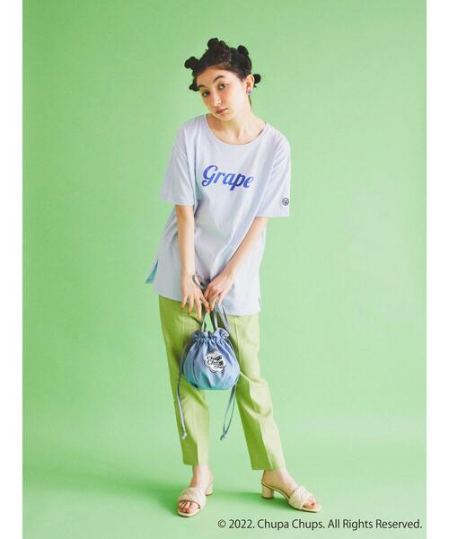 earth music&ecology（アースミュージックアンドエコロジー）の「ｃｈｕｐａ　ｃｈｕｐｓ　チュニックＴシャツ（チュニック・レディース・パープル/ブラウン/ピンク/イエロー/グリーン/アイボリー・FREE）」の16枚目の写真