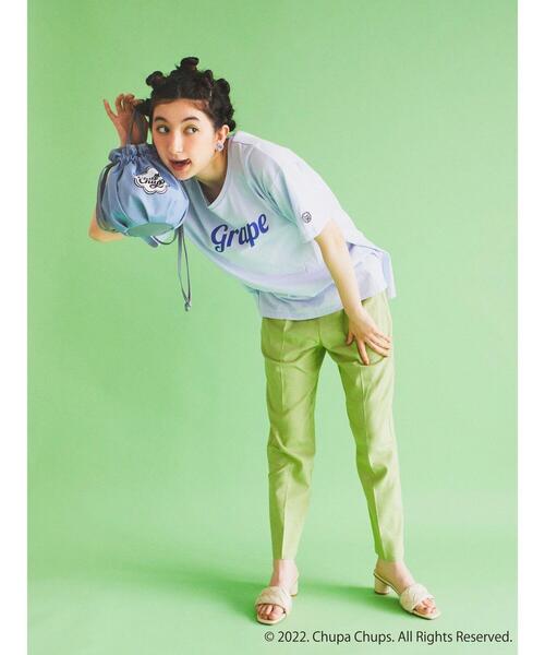 earth music&ecology（アースミュージックアンドエコロジー）の「ｃｈｕｐａ　ｃｈｕｐｓ　チュニックＴシャツ（チュニック・レディース・パープル/ブラウン/ピンク/イエロー/グリーン/アイボリー・FREE）」の17枚目の写真