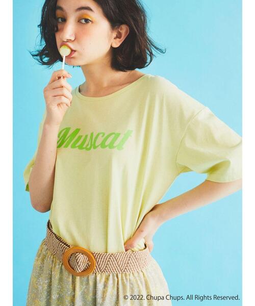 earth music&ecology（アースミュージックアンドエコロジー）の「ｃｈｕｐａ　ｃｈｕｐｓ　チュニックＴシャツ（チュニック・レディース・パープル/ブラウン/ピンク/イエロー/グリーン/アイボリー・FREE）」の3枚目の写真