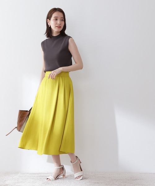 N.（N. Natural Beauty Basic）（エヌエヌナチュラルビューティーベーシック）の「◆総針ボトルネックノースリーブニット（ニット/セーター・レディース・ブラック/ブラウン/オフホワイト/イエロー/グリーン・MEDIUM）」の8枚目の写真