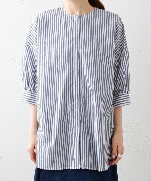 PUAL CE CIN（ピュアルセシン）の「タイプライター先染めストライプブラウス（シャツ/ブラウス・レディース・その他1/その他2・FREE）」の6枚目の写真