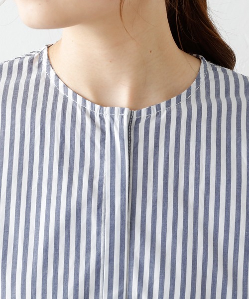 PUAL CE CIN（ピュアルセシン）の「タイプライター先染めストライプブラウス（シャツ/ブラウス・レディース・その他1/その他2・FREE）」の8枚目の写真