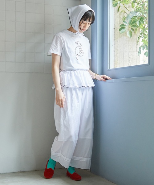 bulle de savon(ビュルデサボン)の「●handkerchief scarf(ストール/ショール・レディース・ホワイト/ブラック・FREE)」の10枚目の写真