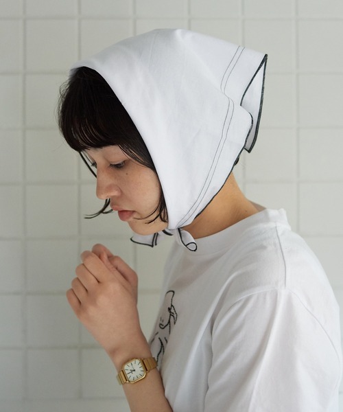 bulle de savon(ビュルデサボン)の「●handkerchief scarf(ストール/ショール・レディース・ホワイト/ブラック・FREE)」の13枚目の写真