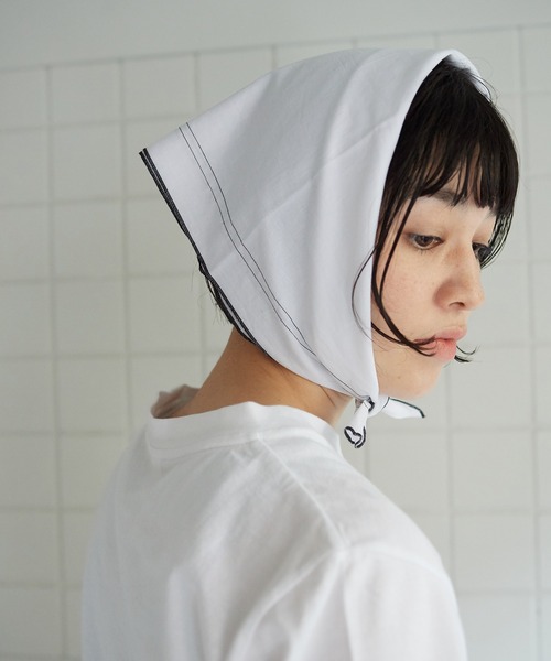 bulle de savon(ビュルデサボン)の「●handkerchief scarf(ストール/ショール・レディース・ホワイト/ブラック・FREE)」の15枚目の写真