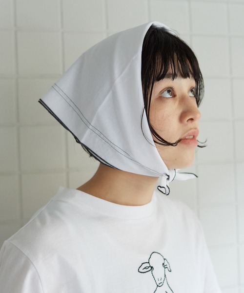 bulle de savon(ビュルデサボン)の「●handkerchief scarf(ストール/ショール・レディース・ホワイト/ブラック・FREE)」の16枚目の写真