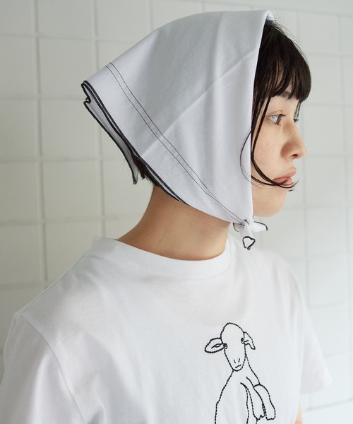 bulle de savon(ビュルデサボン)の「●handkerchief scarf(ストール/ショール・レディース・ホワイト/ブラック・FREE)」の17枚目の写真