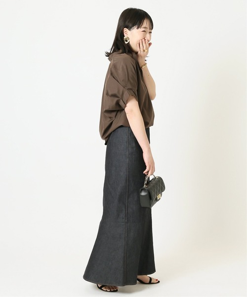 journal standard L'essage（ジャーナルスタンダードレサージュ）の「《追加》タックスリーブシャツ（シャツ/ブラウス・レディース・ブラウン/ネイビー/ホワイト系その他/ブラック系その他・FREE）」の15枚目の写真