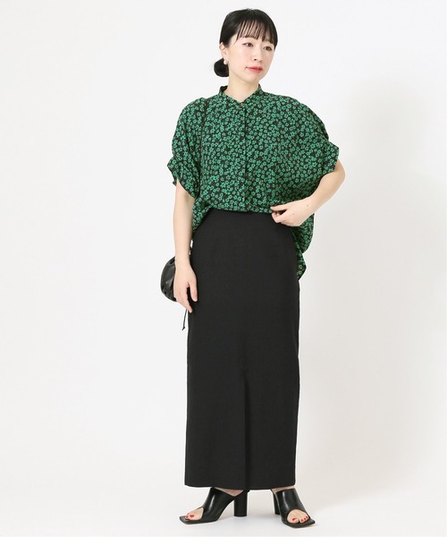 journal standard L'essage（ジャーナルスタンダードレサージュ）の「《追加》タックスリーブシャツ（シャツ/ブラウス・レディース・ブラウン/ネイビー/ホワイト系その他/ブラック系その他・FREE）」の9枚目の写真