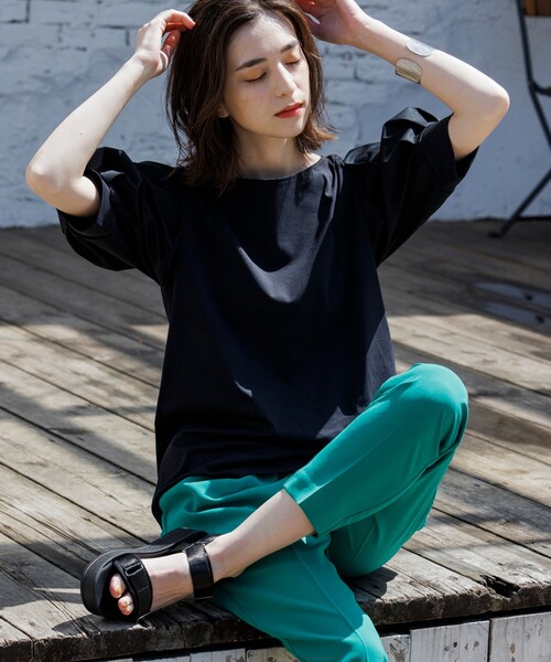 OPAQUE.CLIP（オペークドットクリップ）の「◆厚底スポーティサンダル（サンダル・レディース・ブラック/キャメル・02/03）」の9枚目の写真