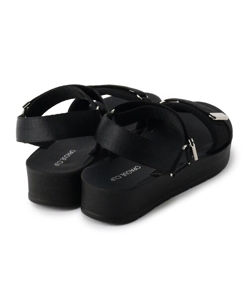 OPAQUE.CLIP（オペークドットクリップ）の「◆厚底スポーティサンダル（サンダル・レディース・ブラック/キャメル・02/03）」の14枚目の写真