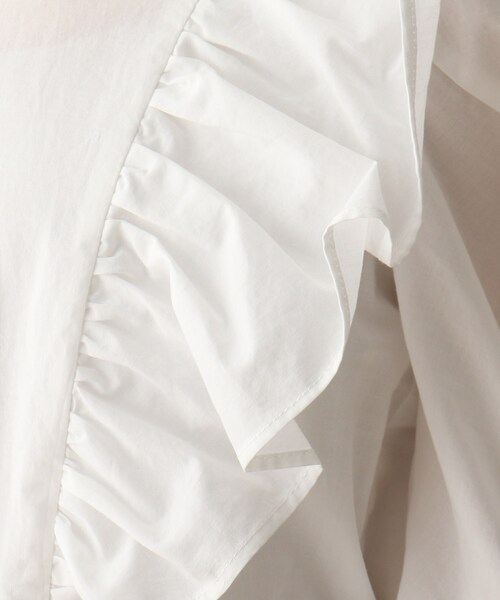 OPAQUE.CLIP(オペークドットクリップ)の「◆フリルデザインVネックブラウス(シャツ/ブラウス・レディース・ブラック/ホワイト系/レッド系1・38)」の11枚目の写真