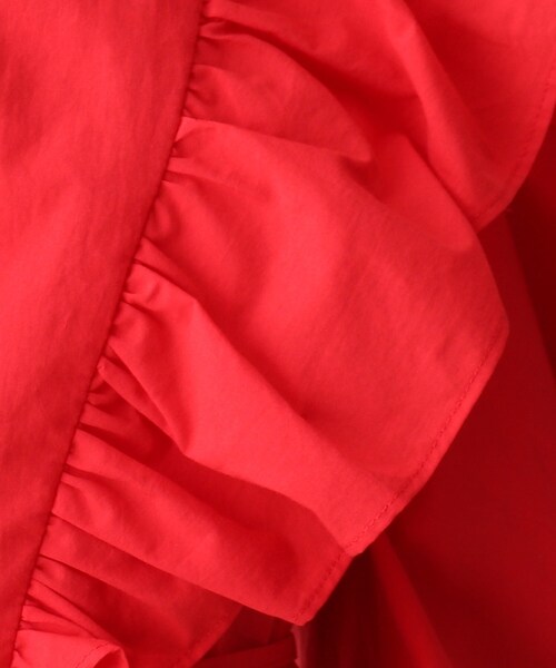 OPAQUE.CLIP(オペークドットクリップ)の「◆フリルデザインVネックブラウス(シャツ/ブラウス・レディース・ブラック/ホワイト系/レッド系1・38)」の15枚目の写真