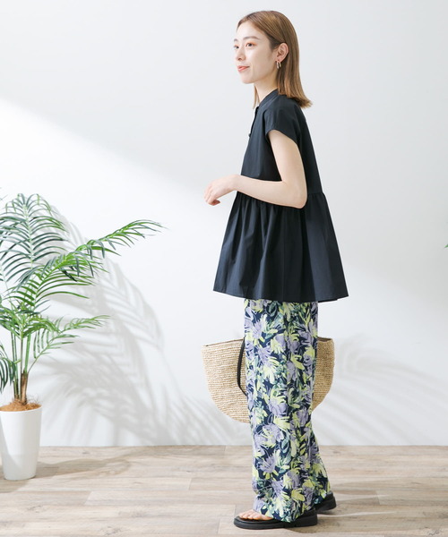 URBAN RESEARCH Sonny Label（アーバンリサーチサニーレーベル）の「『WEB/一部店舗限定』ペプラムギャザーブラウス（シャツ/ブラウス・レディース・グレー/ホワイト/ブルー/ブラック・FREE）」の12枚目の写真