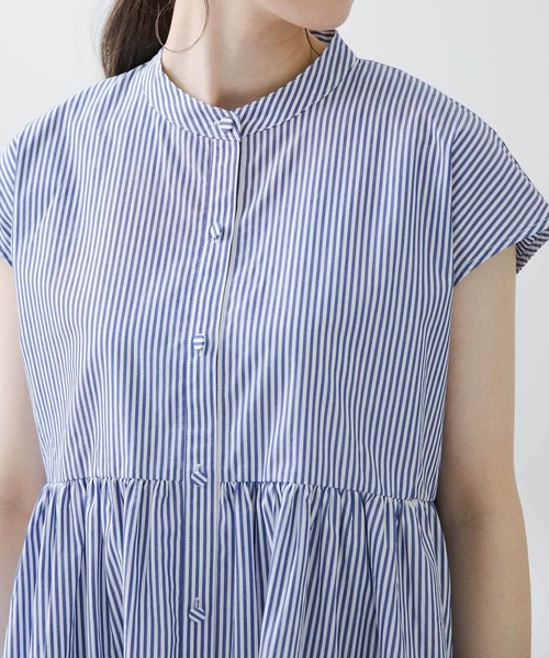 URBAN RESEARCH Sonny Label（アーバンリサーチサニーレーベル）の「『WEB/一部店舗限定』ペプラムギャザーブラウス（シャツ/ブラウス・レディース・グレー/ホワイト/ブルー/ブラック・FREE）」の8枚目の写真