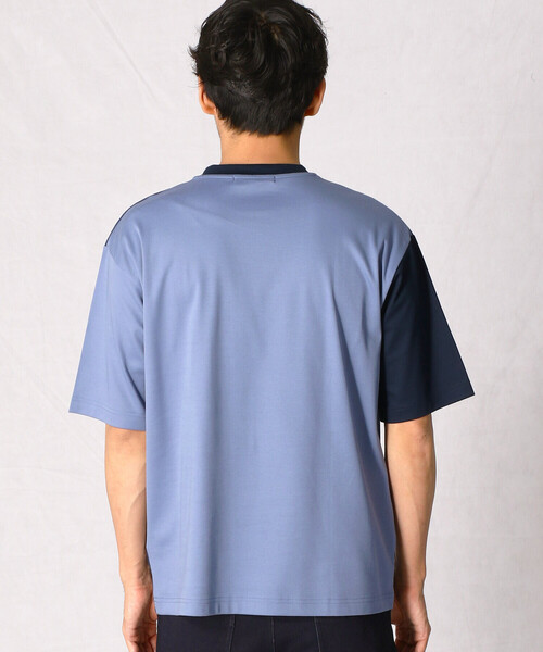 COMME CA MEN（コムサメン）の「カラーパネルT（Tシャツ/カットソー・メンズ・ネイビー/ブラック/オレンジ・L/M）」の11枚目の写真