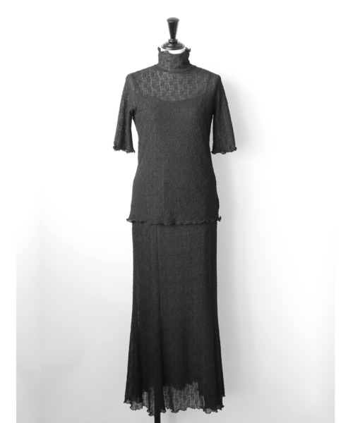 kaene(カエン)の「シュリンクレースセットアップ(ドレス・レディース・ブラック/サックスブルー・1/2)」の16枚目の写真