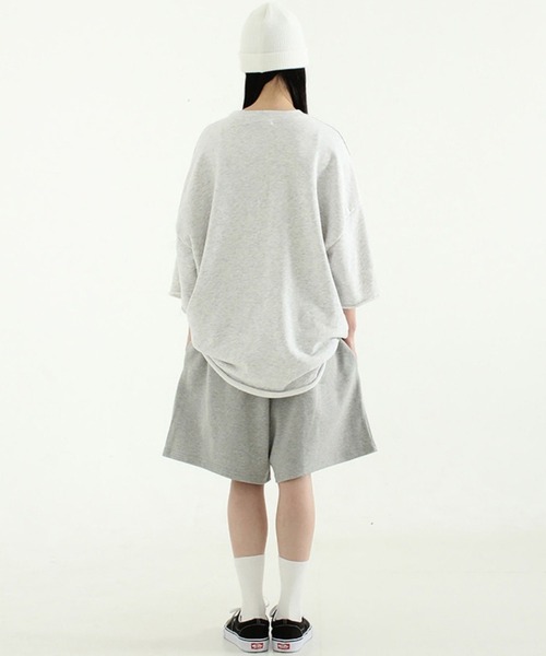 NO NEED(ノーニード)の「ワイドシルエット裏毛ショートパンツ ワイドパンツ/スウェットパンツ/イージーパンツ/(スウェットパンツ・メンズ・ブラック/グレー・フリ-)」の10枚目の写真