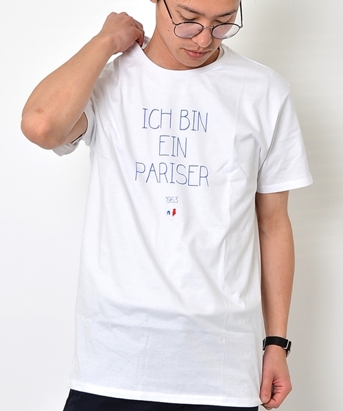 CIVISSUM（シビズム）の「CIVISSUM: オーガニックコットン プリント Tシャツ（Tシャツ/カットソー・メンズ・ブラック/ホワイト系その他/ネイビー/ホワイト・MEDIUM/LARGE/SMALL）」の3枚目の写真