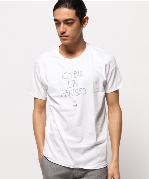 CIVISSUM（シビズム）の「CIVISSUM: オーガニックコットン プリント Tシャツ（Tシャツ/カットソー・メンズ・ブラック/ホワイト系その他/ネイビー/ホワイト・MEDIUM/LARGE/SMALL）」の12枚目の写真