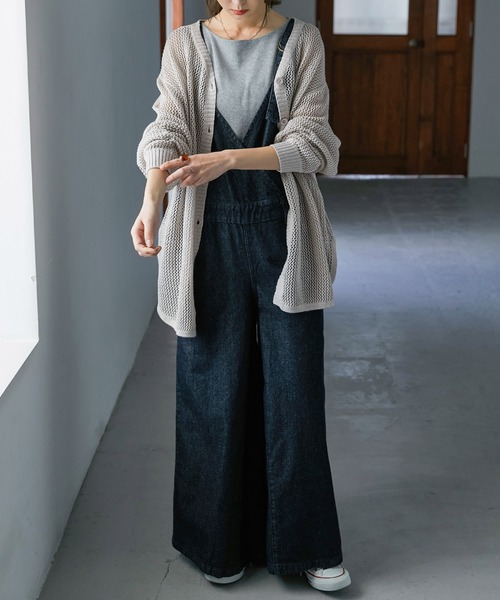 Fashion Letter（ファッションレター）の「[M-5L] メッシュニット2wayカーディガン（ニット/セーター・レディース・ライトグレー/ブラック/杢グレー・M～Ｌ/4L～5L/LL～3L）」の16枚目の写真