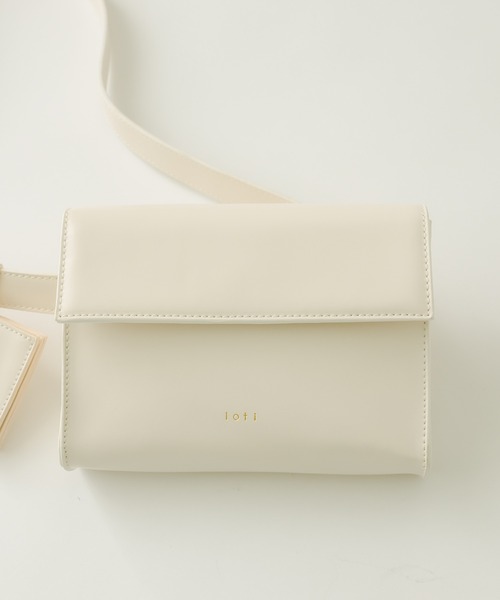 loti（ロティ）の「WEB限定 loti カードケース付きボディBAG（ショルダーバッグ・レディース・オフホワイト/ブラック/ピンク・FREE）」の11枚目の写真