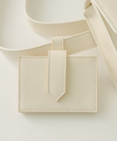 loti（ロティ）の「WEB限定 loti カードケース付きボディBAG（ショルダーバッグ・レディース・オフホワイト/ブラック/ピンク・FREE）」の7枚目の写真