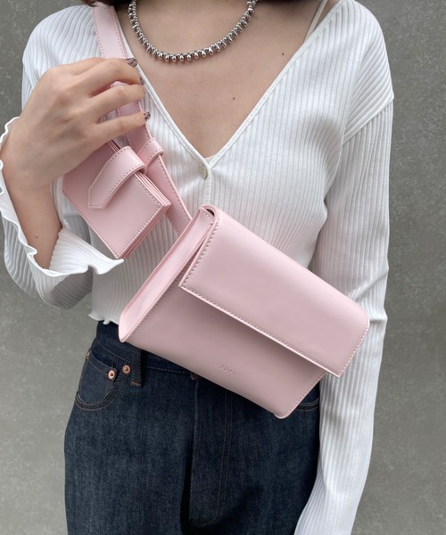 loti（ロティ）の「WEB限定 loti カードケース付きボディBAG（ショルダーバッグ・レディース・オフホワイト/ブラック/ピンク・FREE）」の6枚目の写真