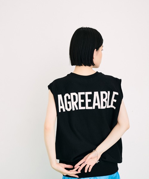 ADAM ET ROPE'（アダムエロペ）の「カットオフスウェット（Tシャツ/カットソー・レディース・パープル/ブラック/ホワイト・FREE）」の8枚目の写真