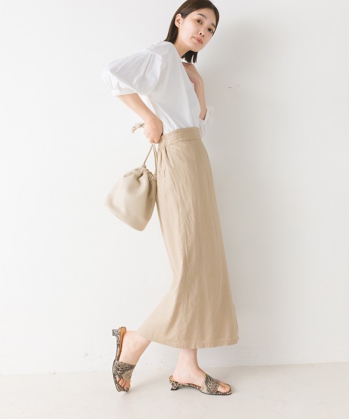 撥水加工タックボリューム半袖Tシャツ