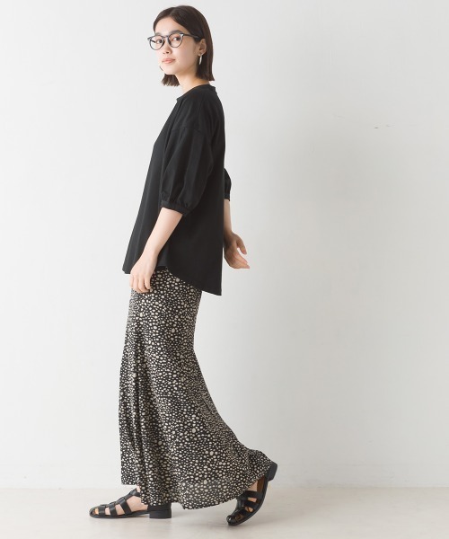 撥水加工タックボリューム半袖Tシャツ