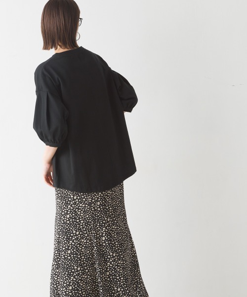 撥水加工タックボリューム半袖Tシャツ