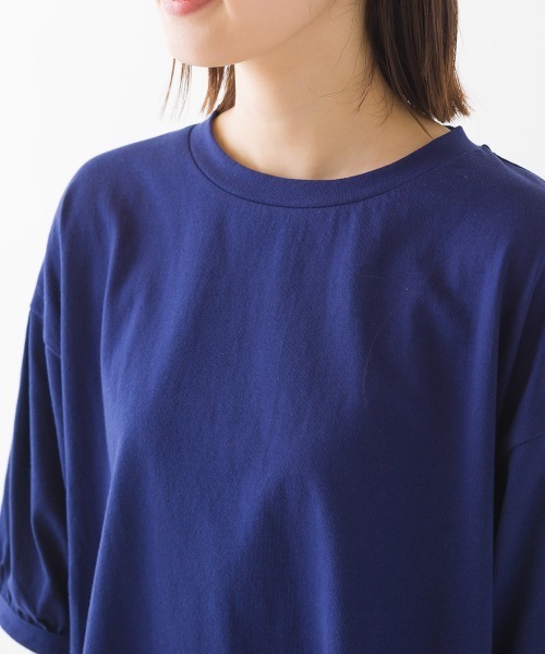 OMNES（オムネス）の「撥水加工タックボリューム半袖Tシャツ（Tシャツ/カットソー・レディース・ベージュ/ホワイト/ブラック/ピンク/ネイビー・FREE）」の9枚目の写真