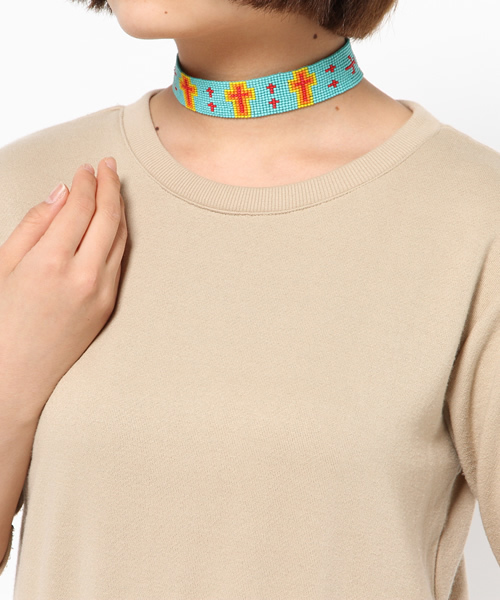 WEGO（ウィゴー）の「WEGO/ビーズチョーカー（ネックレス・レディース・ブラック/ターコイズブルー・FREE）」の5枚目の写真